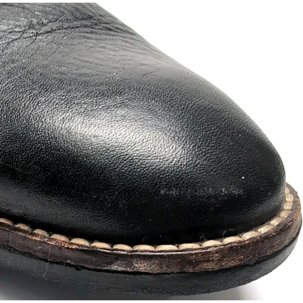 Sandro Moscoloni Leather Slip-On Low Ankle Boots Mens 10 Black‎ Comfort Shoes
